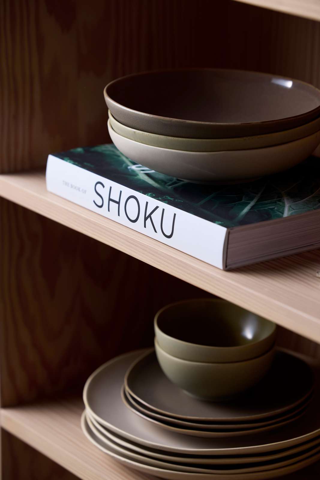 Nordic design plates in earthy tones