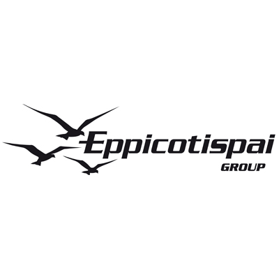 Eppicotispai Group logo with three flying bird silhouettes to the left of the text.