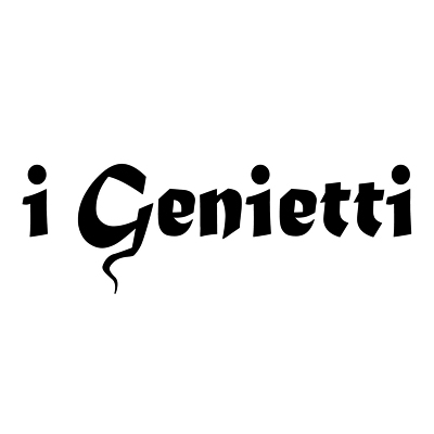 Black stylized text reading 'i Genietti' on a white background.