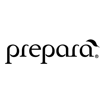 Prepara brand logo with a stylized leaf over the final letter.
