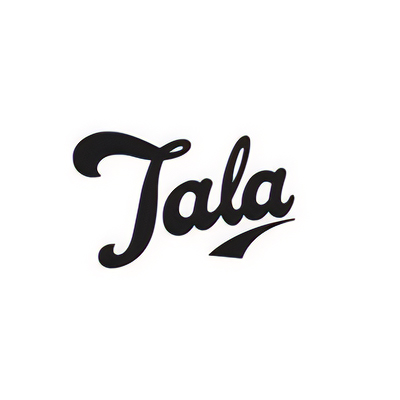 Stylized black text logo reading 'Tala' on a white background.